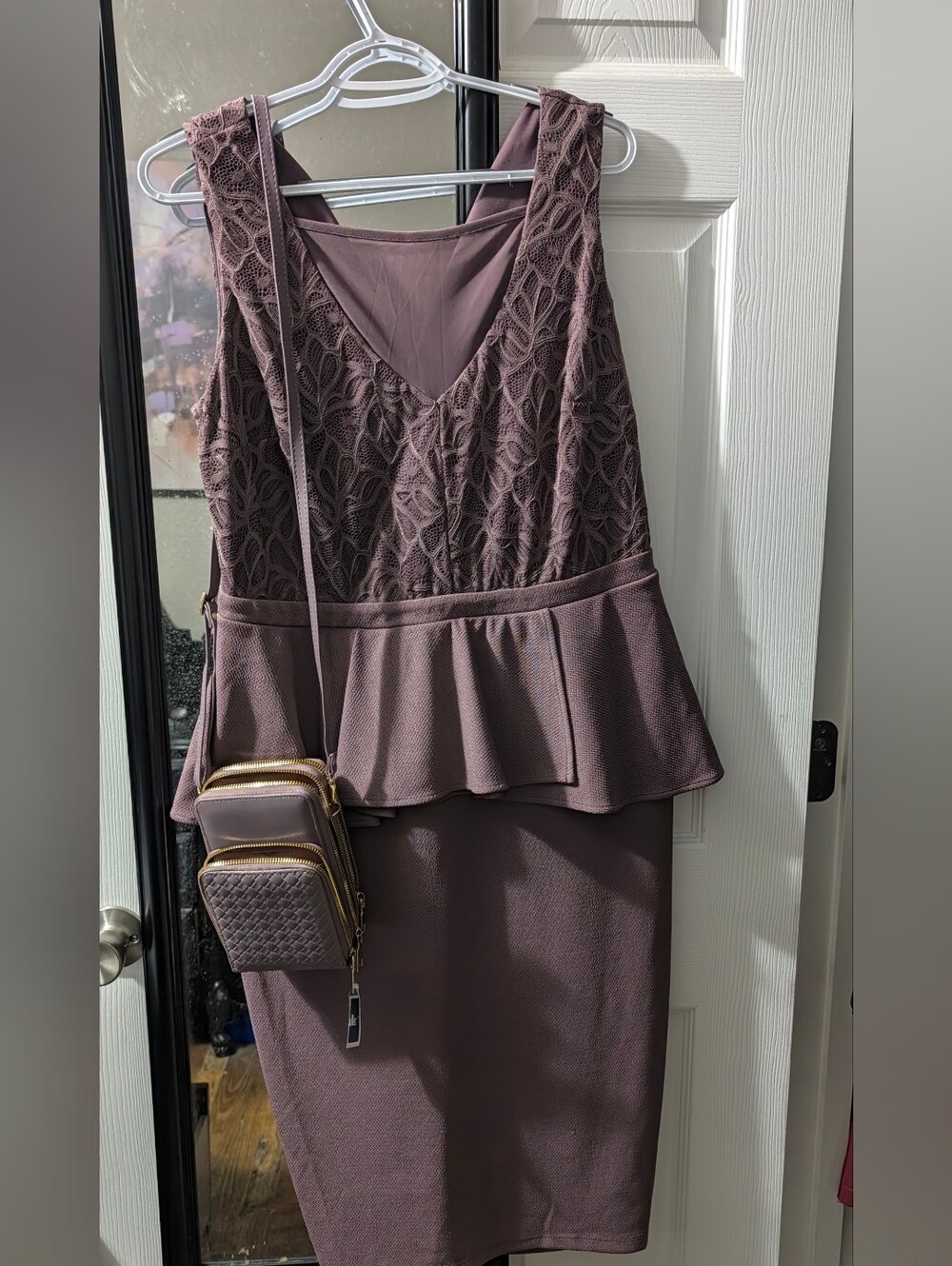NWOT Torrid size 10 peplum dress and matching NWT small bag.